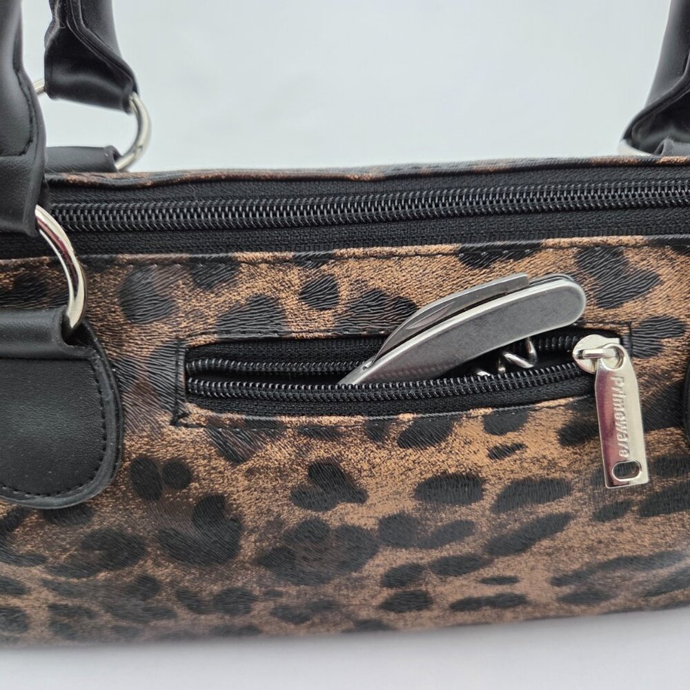 Primeware Leopard Print Insulated Wine Tote Clutch - Picture 4 of 9